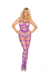 EM1658 Elegant Moments Bodystocking de tiras con entrepierna abierta