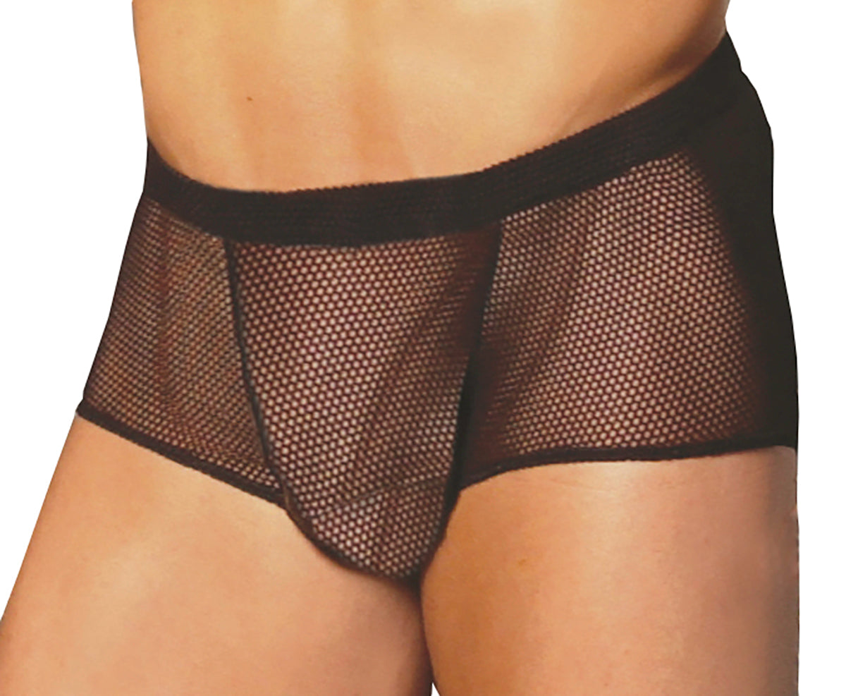 EM243 Elegant Moments Mens Fishnet Boxer