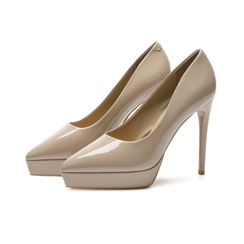 TR-10060053357 Platform Pointed Toe Stiletto Pumps