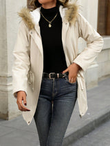 TR-10010050129 Drawstrig Zip Up Hooded Jacket