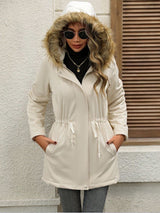 TR-10010050129 Drawstrig Zip Up Hooded Jacket