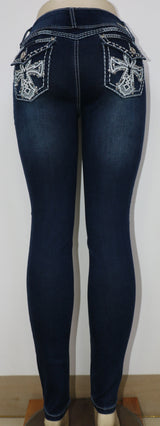 USC-F030 Sexy White Tess Levanta Cola Jeans