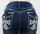 USC-F030 Sexy White Tess Levanta Cola Jeans