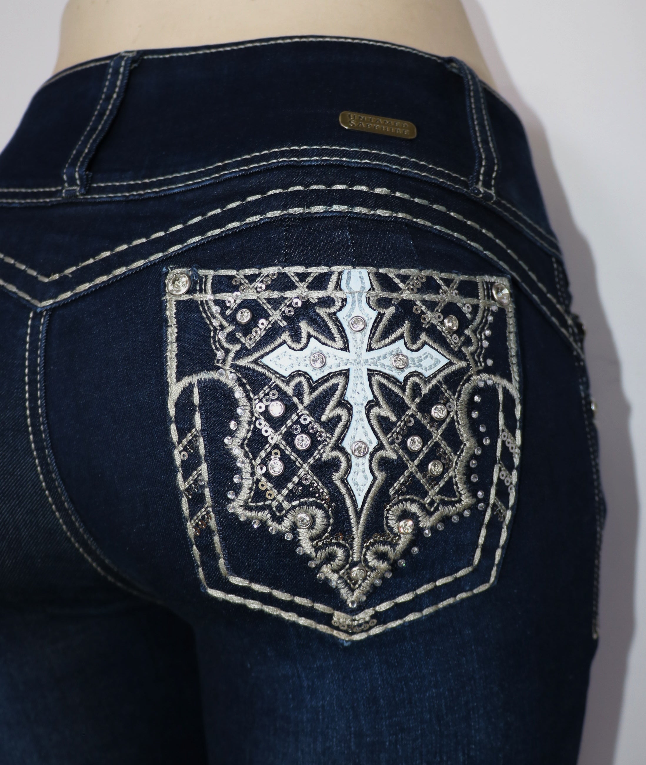 USC-F033 Sexy Roxy Blue Levanta Cola Jeans