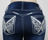 USC-F038 Sexy White Tweety Levanta Cola Jeans