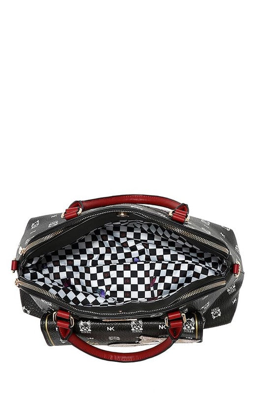 TR-10070041085 Nicole Lee USA Eco-Leather Cat Dome Bag