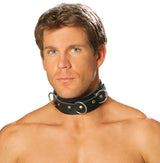 EML9066 Collar de cuero para hombre Elegant Moments con anillos en O y clavos