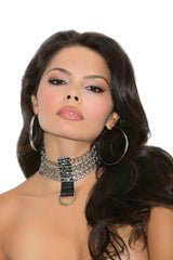 EML9731 Gargantilla de cuero y cadena Elegant Moments, *disponible en caja